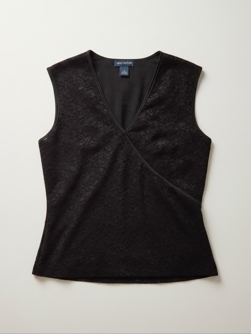 Ann Taylor Black Lace Sleeveless Top – Size M